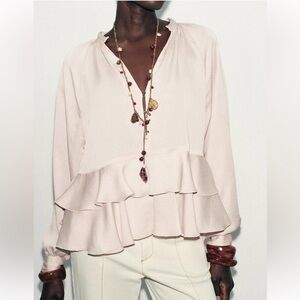 ZARA RUFFLED BLOUSE